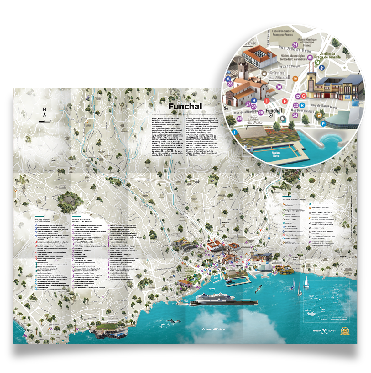 Mapa turístico do Porto - 2023