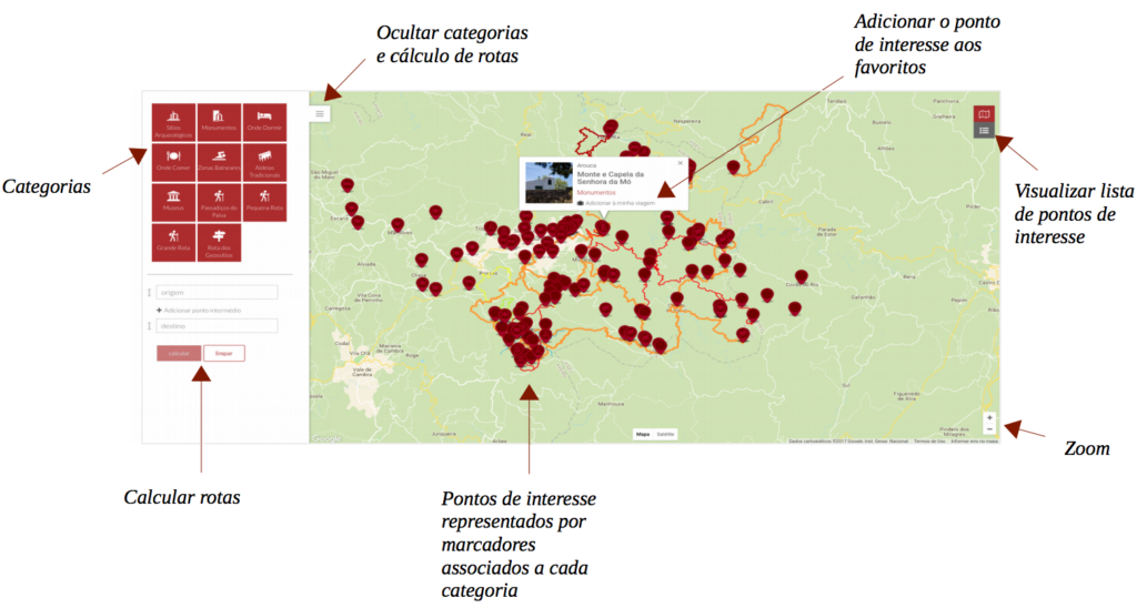 Criar o mapa de Portugal com iMapBuilder HTML5 software de mapeamento,  visualizados em dispositivos móveis